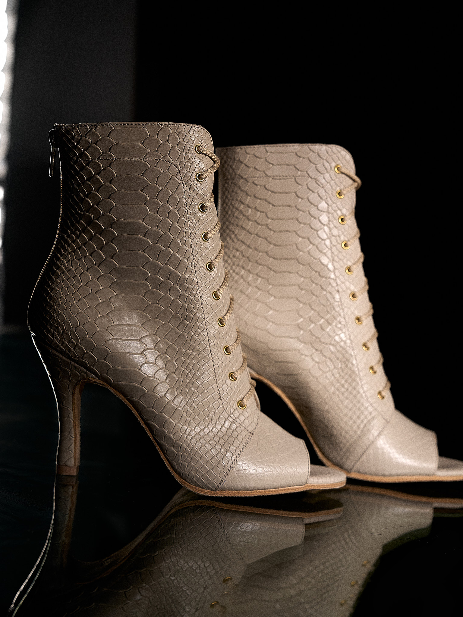 Бежеві High Heels для танців з натуральної шкіри